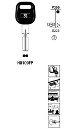 Toon details voor Silca Autosleutel plastic kop brass HU109FP Afbeelding van Silca Autosleutel plastic kop brass HU109FP