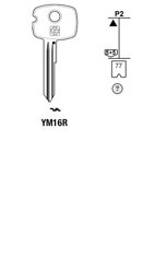 Toon details voor Silca Autosleutel z/plastic kop staal YM16R Afbeelding van Silca Autosleutel z/plastic kop staal YM16R