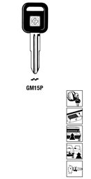 Toon details voor Silca Autosleutel plastic kop staal GM15P Afbeelding van Silca Autosleutel plastic kop staal GM15P