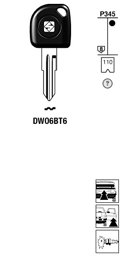 Toon details voor Silca Transpondersleutel brass DWO6BT6 Afbeelding van Silca Transpondersleutel brass DWO6BT6