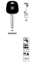 Toon details voor Silca Transpondersleutel brass TOY41RT4 Afbeelding van Silca Transpondersleutel brass TOY41RT4