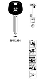 Toon details voor Silca Transpondersleutel brass TOY43AT4 Afbeelding van Silca Transpondersleutel brass TOY43AT4