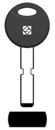 Toon details voor Silca Fietssleutel plastic kop nikkel zilver AX19DP Afbeelding van Silca Fietssleutel plastic kop nikkel zilver AX19DP