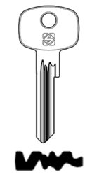 Toon details voor Silca Cilindersleutel brass HF84R Afbeelding van Silca Cilindersleutel brass HF84R
