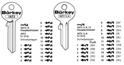 Toon details voor Borkey 1673½K 3 Cilindersleutel voor BAB (ZRC) Afbeelding van Borkey 1673½K 3 Cilindersleutel voor BAB (ZRC)