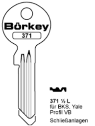 Toon details voor Borkey 371½L Cilindersleutel voor BKS Y. VB NS Afbeelding van Borkey 371½L Cilindersleutel voor BKS Y. VB NS