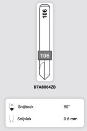 Toon details voor Silca QCD frees 106 - D7A8064ZB Afbeelding van Silca QCD frees 106 - D7A8064ZB