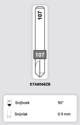 Toon details voor Silca QCD frees 107 - D7A8068ZB Afbeelding van Silca QCD frees 107 - D7A8068ZB