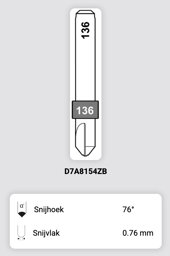 Toon details voor Silca QCD frees 136 - D7A8154ZB Afbeelding van Silca QCD frees 136 - D7A8154ZB