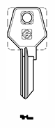 Toon details voor Silca Cilindersleutel brass TRI7R Afbeelding van Silca Cilindersleutel brass TRI7R