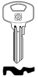 Toon details voor Silca Cilindersleutel staal YA120SM Afbeelding van Silca Cilindersleutel staal YA120SM