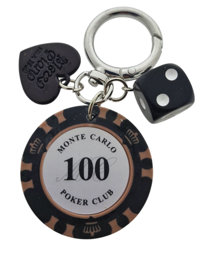Toon details voor Sleutelhanger Pokerchip zwart met dobbelsteen en hartje (5 stuks) Afbeelding van Sleutelhanger Pokerchip zwart met dobbelsteen en hartje (5 stuks)