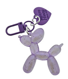 Toon details voor Sleutelhanger Ballonhond met hartje paars (10 stuks) Afbeelding van Sleutelhanger Ballonhond met hartje paars (10 stuks)