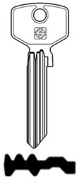 Toon details voor Silca Cilindersleutel staal TR22R Afbeelding van Silca Cilindersleutel staal TR22R