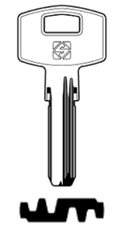 Toon details voor Silca Boringsleutel brass DK6 Afbeelding van Silca Boringsleutel brass DK6