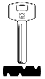 Toon details voor Silca Boringsleutel brass MGN1R Afbeelding van Silca Boringsleutel brass MGN1R
