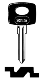 Toon details voor Silca Autosleutel plastic kop staal HU22P Afbeelding van Silca Autosleutel plastic kop staal HU22P