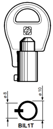 Toon details voor Silca Tubularsleutel brass BIL1T Afbeelding van Silca Tubularsleutel brass BIL1T