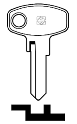 Toon details voor Silca Cilindersleutel staal LF28R Afbeelding van Silca Cilindersleutel staal LF28R