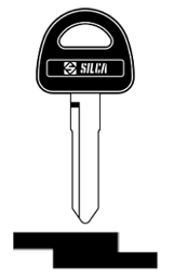 Toon details voor Silca Autosleutel plastic kop staal SZ8RP Afbeelding van Silca Autosleutel plastic kop staal SZ8RP