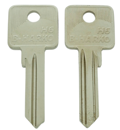 Toon details voor Cilindersleutel brass enkelzijdig B-HARKO H6 Afbeelding van Cilindersleutel brass enkelzijdig B-HARKO H6