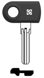 Toon details voor Silca Fietssleutel plastic kop brass AX20AP Afbeelding van Silca Fietssleutel plastic kop brass AX20AP