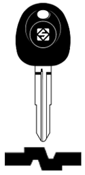 Toon details voor Silca Transpondersleutel brass HYN10TE zonder chip Afbeelding van Silca Transpondersleutel brass HYN10TE zonder chip