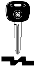 Toon details voor Silca Transpondersleutel brass MIT11RTE zonder chip Afbeelding van Silca Transpondersleutel brass MIT11RTE zonder chip