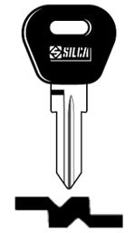Toon details voor Silca Autosleutel plastic kop brass IM5RP Afbeelding van Silca Autosleutel plastic kop brass IM5RP