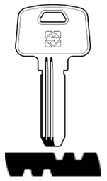 Toon details voor Silca Boringsleutel brass MC10R Afbeelding van Silca Boringsleutel brass MC10R