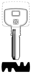 Toon details voor Silca Boringsleutel brass FH17R Afbeelding van Silca Boringsleutel brass FH17R