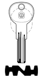 Toon details voor Silca Boringsleutel brass IO1 Afbeelding van Silca Boringsleutel brass IO1