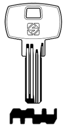 Toon details voor Silca Boringsleutel brass KLE2R Afbeelding van Silca Boringsleutel brass KLE2R
