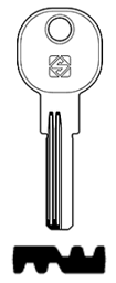 Toon details voor Silca Boringsleutel brass LKO1R Afbeelding van Silca Boringsleutel brass LKO1R