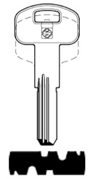 Toon details voor Silca Boringsleutel brass SCH1R Afbeelding van Silca Boringsleutel brass SCH1R