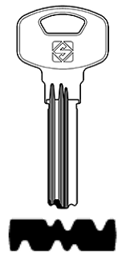 Toon details voor Silca Boringsleutel brass YA107R Afbeelding van Silca Boringsleutel brass YA107R