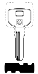 Toon details voor Silca Boringsleutel brass FH37R Afbeelding van Silca Boringsleutel brass FH37R
