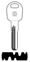 Toon details voor Silca Boringsleutel brass TLC1R Afbeelding van Silca Boringsleutel brass TLC1R