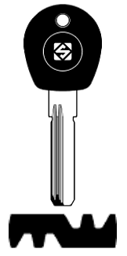 Toon details voor Silca Boringsleutel brass MO1RP Afbeelding van Silca Boringsleutel brass MO1RP