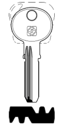 Toon details voor Silca Boringsleutel brass STD1R Afbeelding van Silca Boringsleutel brass STD1R