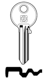 Toon details voor Silca Cilindersleutel brass AB44 Afbeelding van Silca Cilindersleutel brass AB44