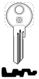 Toon details voor Silca Cilindersleutel brass BAB28R Afbeelding van Silca Cilindersleutel brass BAB28R