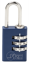 Toon details voor Silca STEM cijferslot 20mm ALUMINIUM (blauw) AP020 Afbeelding van Silca STEM cijferslot 20mm ALUMINIUM (blauw) AP020