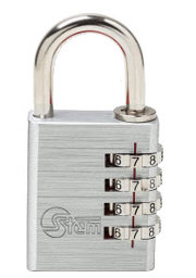Toon details voor Silca STEM cijferslot 40mm ALUMINIUM (grijs) AM040 Afbeelding van Silca STEM cijferslot 40mm ALUMINIUM (grijs) AM040