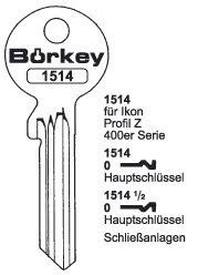Toon details voor Borkey 1514 0 Cilindersleutel voor Z.I. SER. 429 - 492 Afbeelding van Borkey 1514 0 Cilindersleutel voor Z.I. SER. 429 - 492