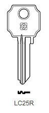 Toon details voor Silca Cilindersleutel staal LC25R Afbeelding van Silca Cilindersleutel staal LC25R