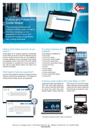 Toon details voor Silca Futura/Futura Pro Codemaker - D748565ZW Afbeelding van Silca Futura/Futura Pro Codemaker - D748565ZW