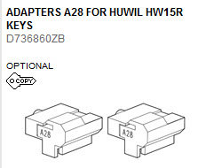Toon details voor Silca A28 adapterset Huwil (Matrix) D736860ZB Afbeelding van Silca A28 adapterset Huwil (Matrix) D736860ZB