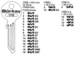 Toon details voor Borkey 1755 14 Cilindersleutel voor PFAFFENHAIN Afbeelding van Borkey 1755 14 Cilindersleutel voor PFAFFENHAIN