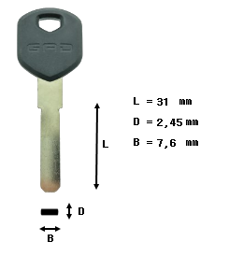 Toon details voor GAD fietssleutel banen KB25 (TECHNO / PROTECT) Afbeelding van GAD fietssleutel banen KB25 (TECHNO / PROTECT)